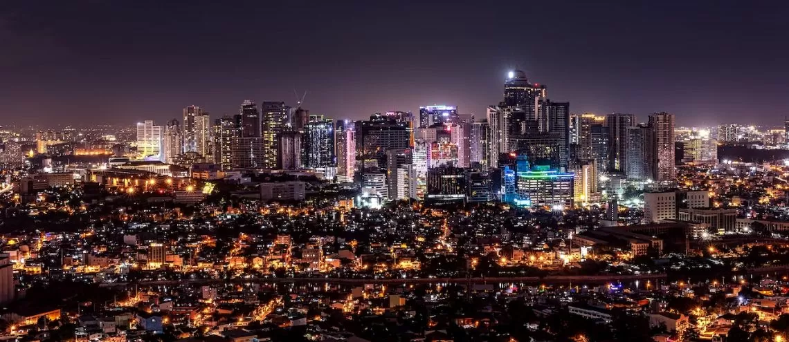 Manila Philippines skyline night