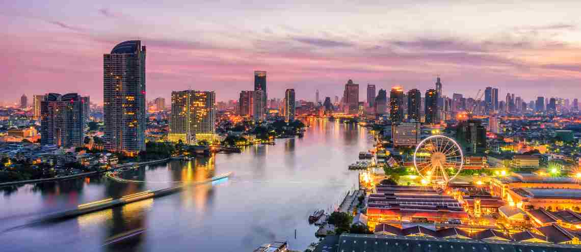 River view in Bangkok, Thailand