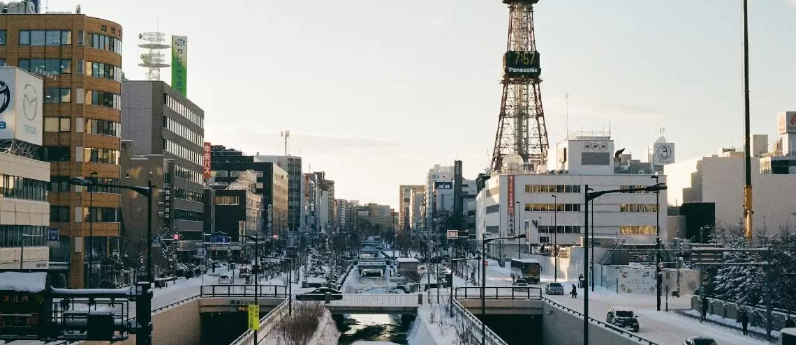 Sapporo, the capital of Hokkaido, is located in northern Japan, so you can expect to see beautiful snow-white winters.