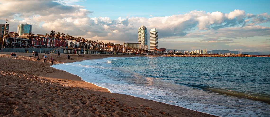 Beach in Barcelona Spain 