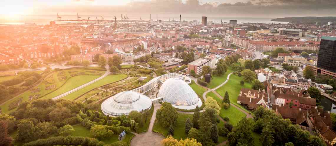 Drone Shot of Aarhus city, Denmark