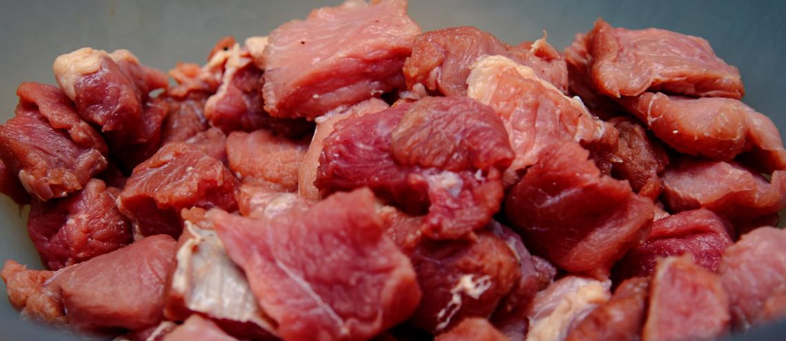 Close up of raw beef