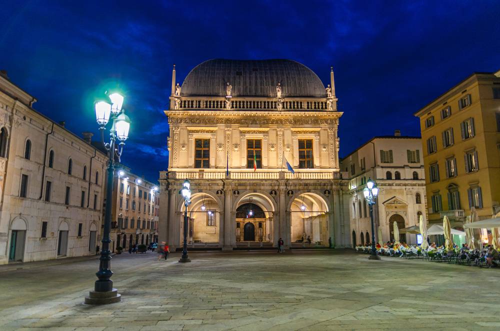 The Piazza della Loggia in Brescia Italy