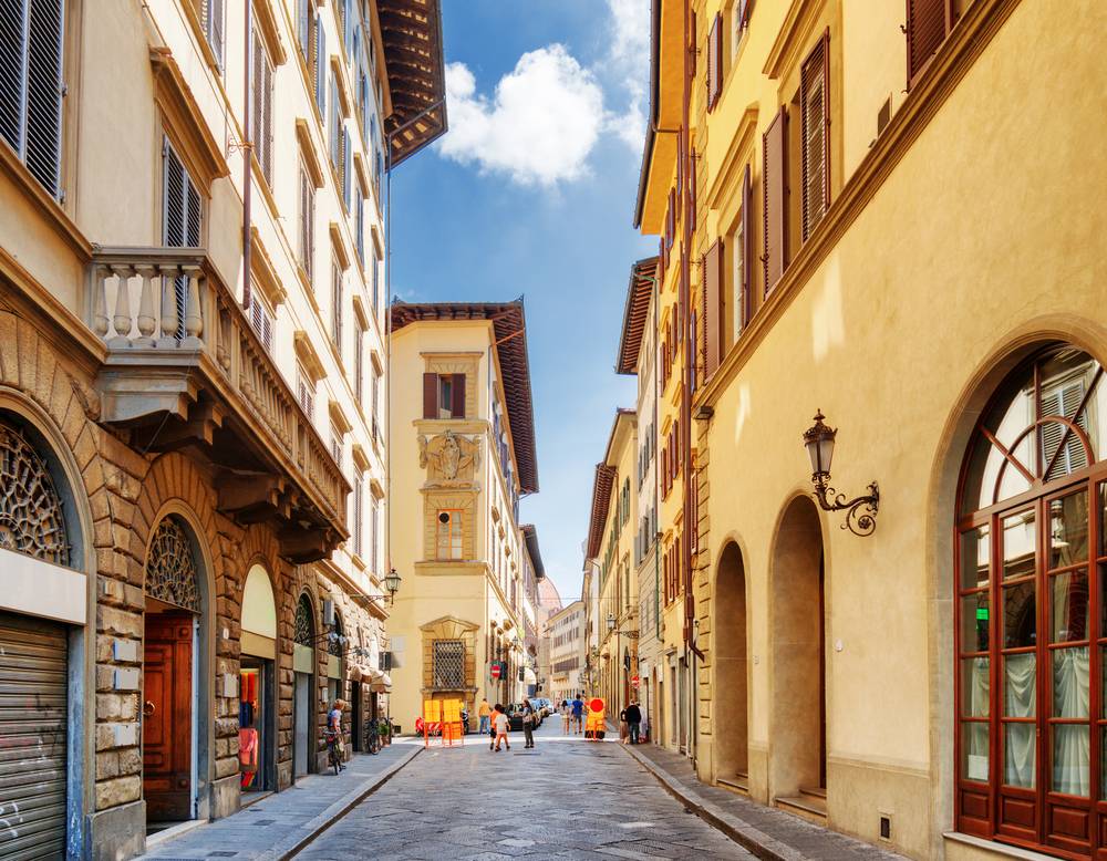 Via de Banchi in Florence Italy