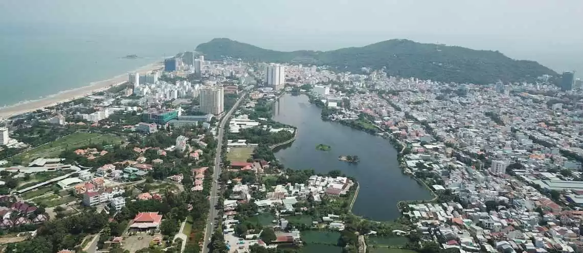 A view from the top of Vung Tau, Vietnam