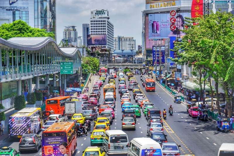 Bangkok City Traffic: Urban Congestion