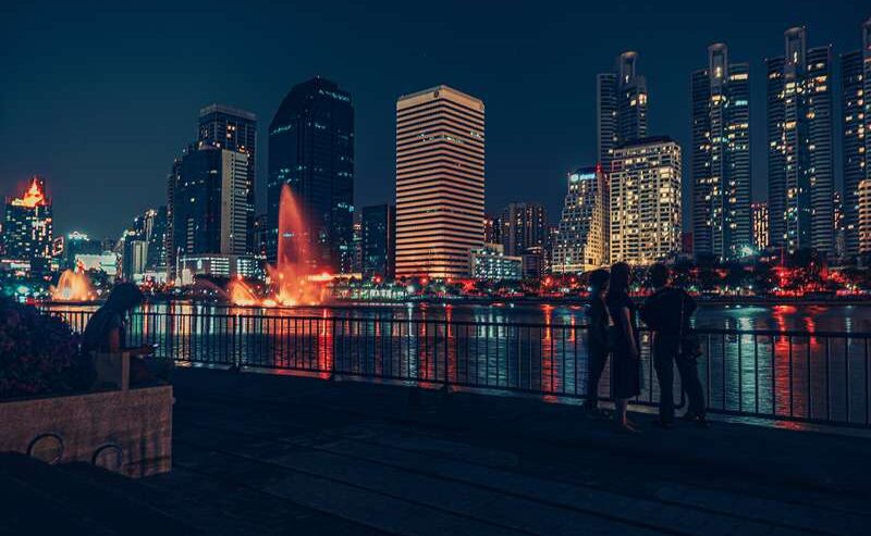 Benjakitti Park Skyline, Bangkok, Thailand