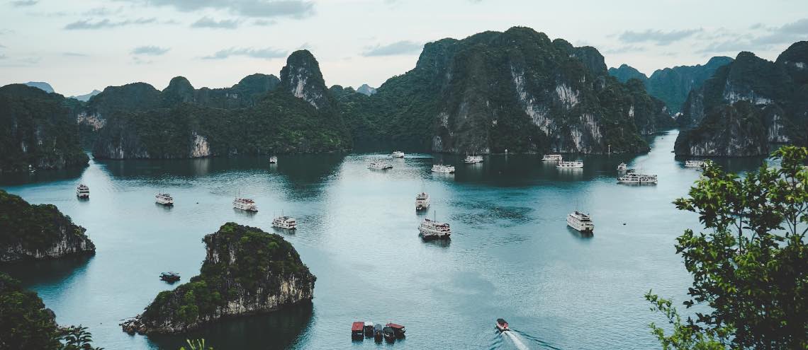 Boats on Ha Long Bay, Vietnam 