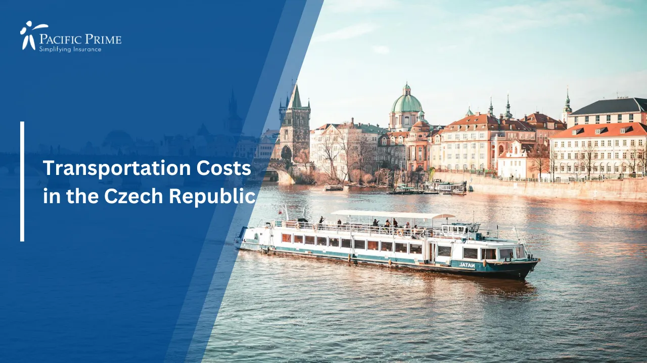 Image of Boat Cruising Along The Vltava River In Prague, Czech Republic with text overlay of "Cost of Living in the Czech Republic"