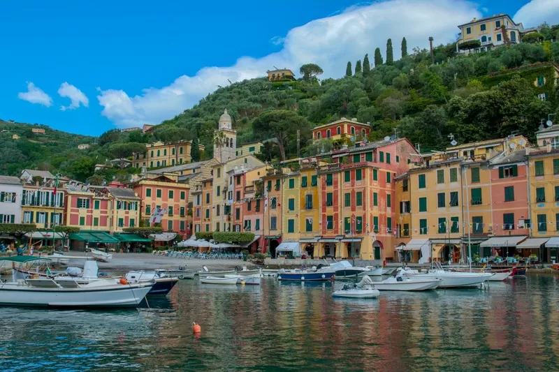 Boats By Shore, Portofino, Italy