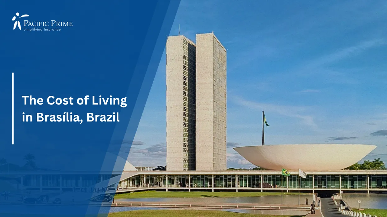 Image of Bras&iacute;lia National Congress Complex With Twin Towers And Iconic Domes In Daylight with text overlay of "The Cost of Living in Bras&iacute;lia, Brazil"