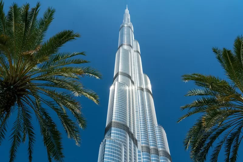 Burj Khalifa, World's Tallest, Against Dubai Backdrop