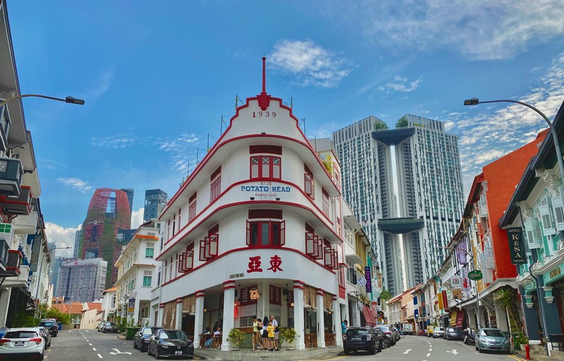 Cars In Front Of China Town Building, Daytime, Singapore