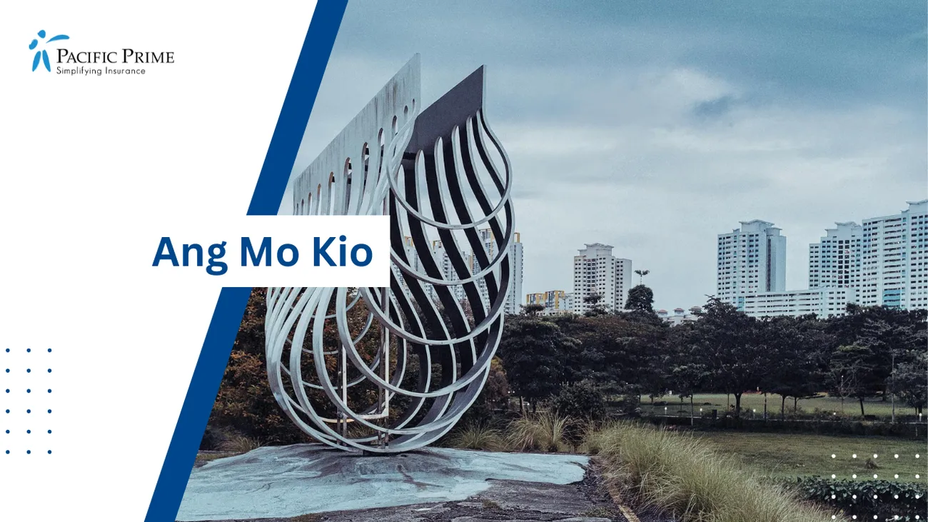 Image of Contemporary Sculpture At Recycle Hill In Bishan-ang Mo Kio Park, Singapore with text overlay of "Ang Mo Kio"