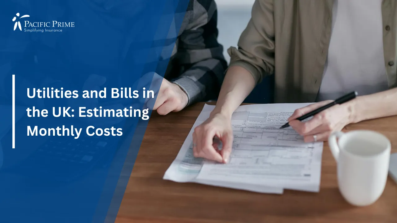 Image of Couple Reviewing Household Finances With Calculator And Paperwork with text overlay of "Transportation Costs: Getting Around the United Kingdom"