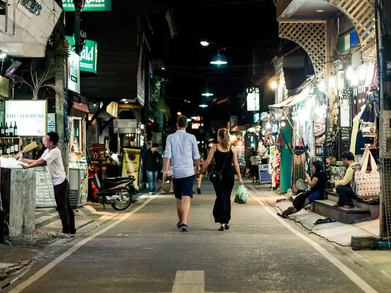 Couple Strolling Ko Samui, Thailand