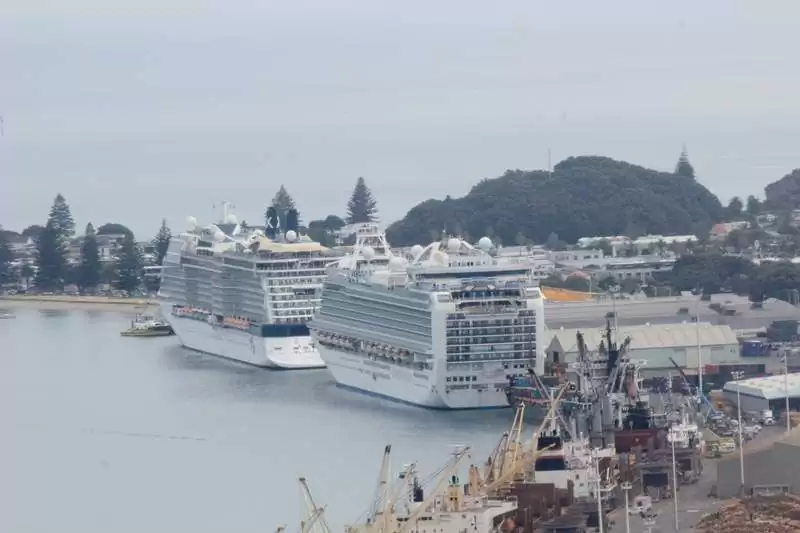 Cruise Ships At Port Of Tauranga, NZ