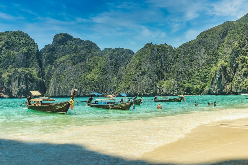 Daytime Boat Ride, Phi Phi Islands, Thailand