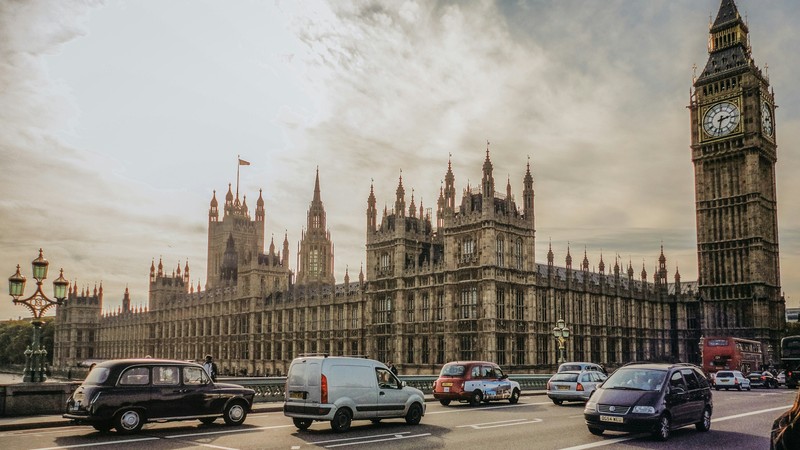 Daytime: Cars Parked Near Westminster Bridge