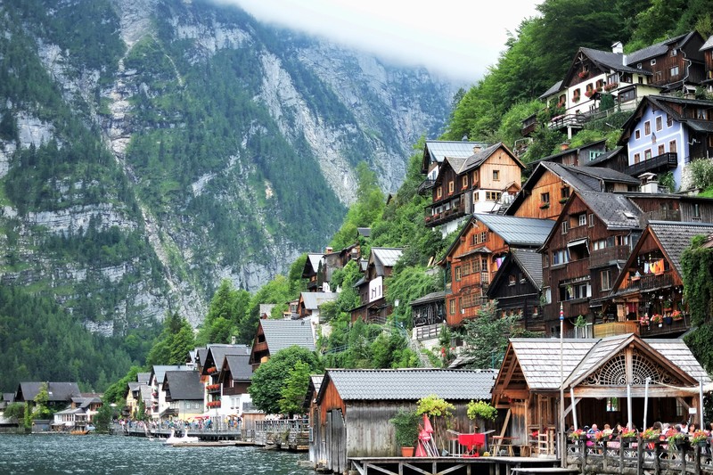 Daytime View: Hallstatt, Austria's Mountain Village
