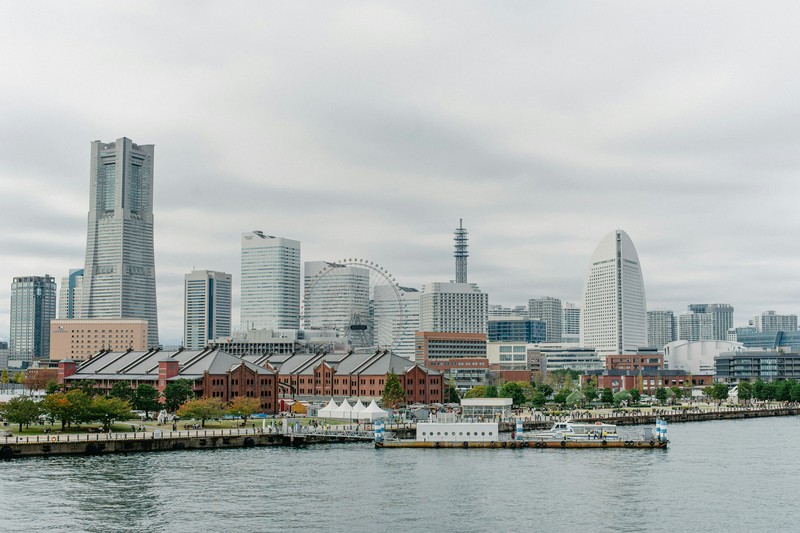Daytime Yokohama Skyline And Water, Kanagawa, Japan