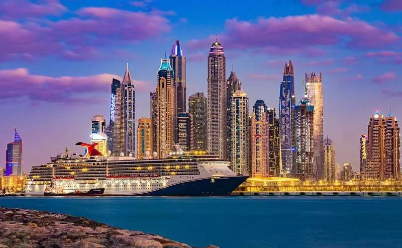 Dubai Marina At Sunset For Canadian Job Seekers