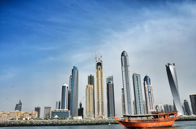 Dubai's Coastal Line Buildings, United Arab Emirates