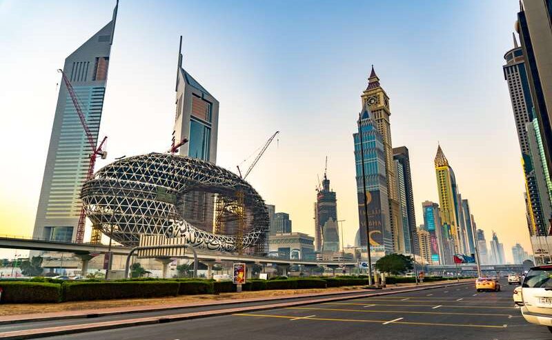 Dubai's Sheikh Zayed Rd, UAE: Health Insurance Status