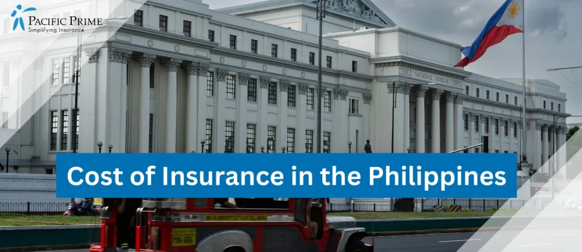 Image of Firetruck On A Street In Manila, Philippines with text overlay of "Cost of Insurance in the Philippines"