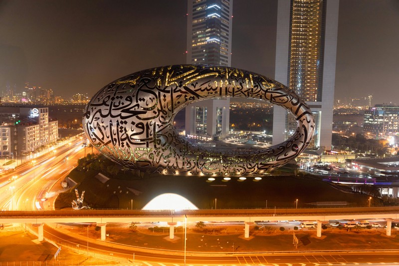 Future Museum City Night View