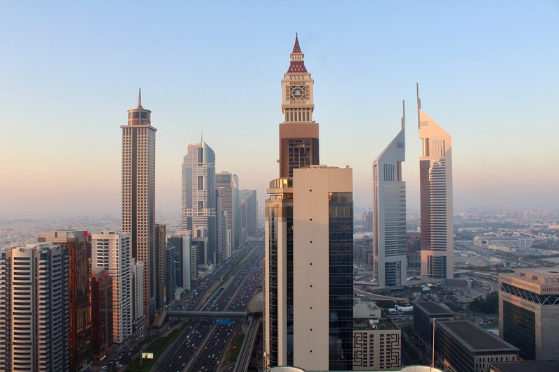 Gevora Hotel View At Golden Hour, Dubai