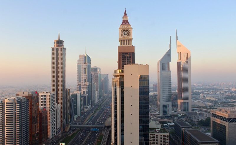 Golden Hour View from Gevora Hotel, 79th Floor, Dubai