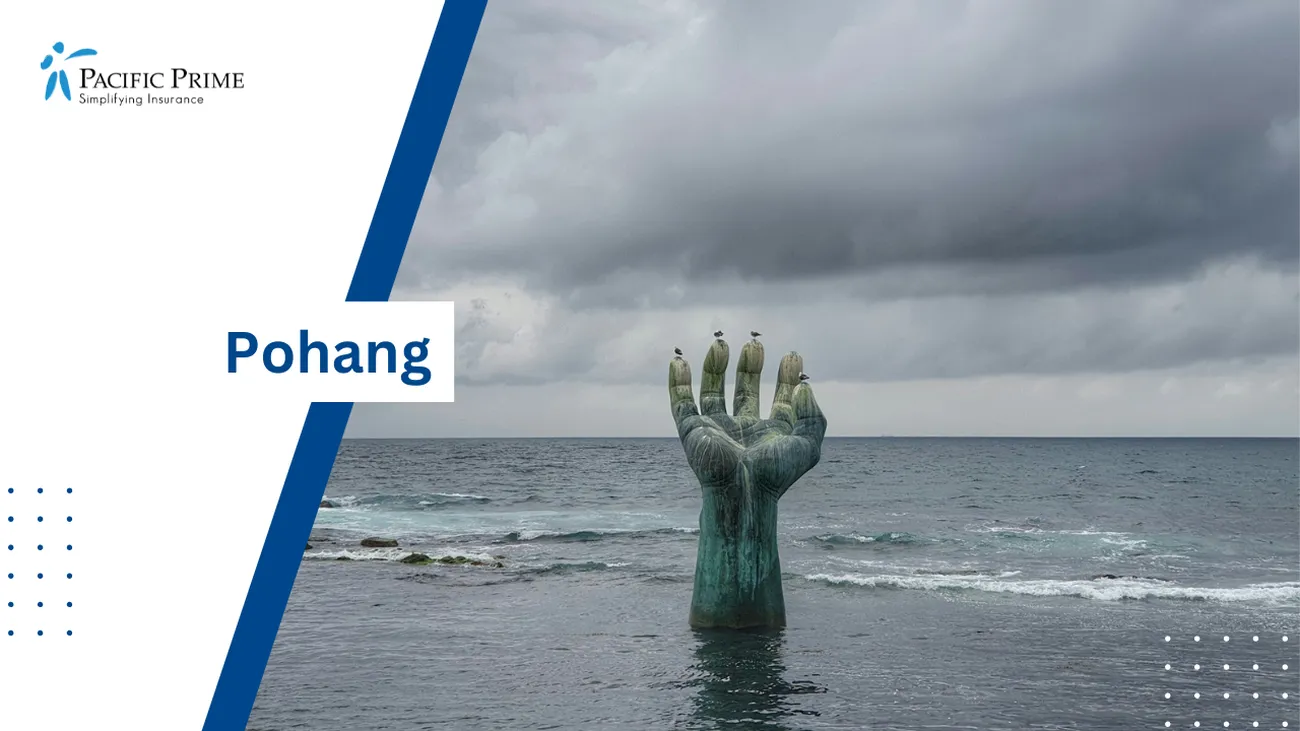 Image of Handshake In Pohang, South Korea with text overlay of "Pohang"