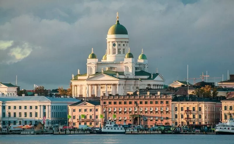 Helsinki Cathedral Autumn Sunset