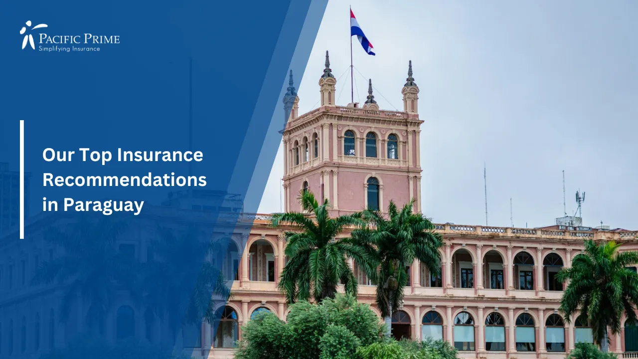 Image of Historic Building In The City Of Asunción, Paraguay with text overlay of "Our Top Insurance Recommendations in Paraguay"