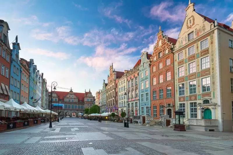 Historical Gdansk At Dawn: City Hall & Old Town, Poland