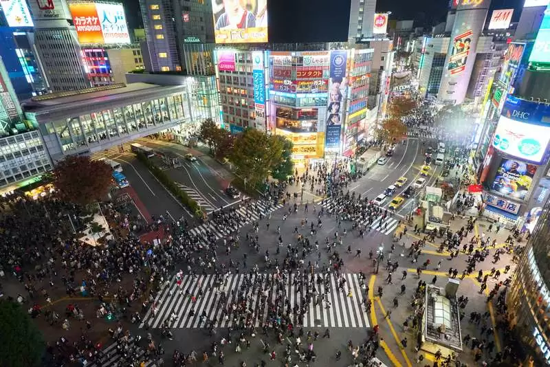 Iconic Shibuya Crossing: Tokyo's Bustling Intersection