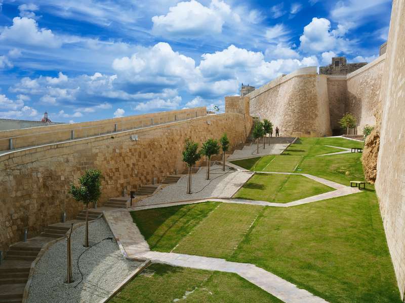 Idyllic Malta's Autumn Day At Citadel, Ir-Rabat Għawdex