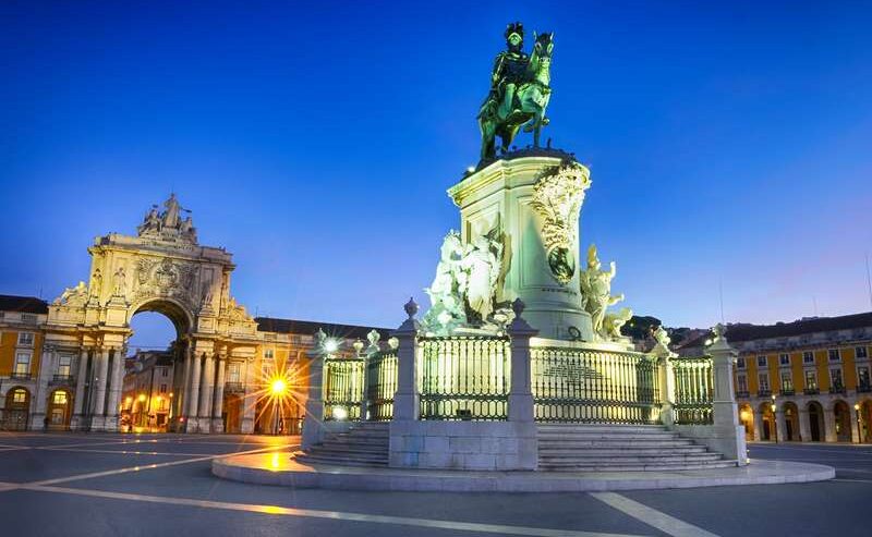 Lisbon's Arch Of Augusta In Portugal
