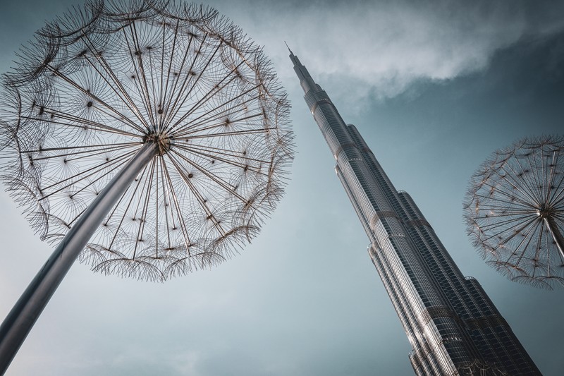 Low Angle View Of Burj Khalifa, Dubai's Skyscraper
