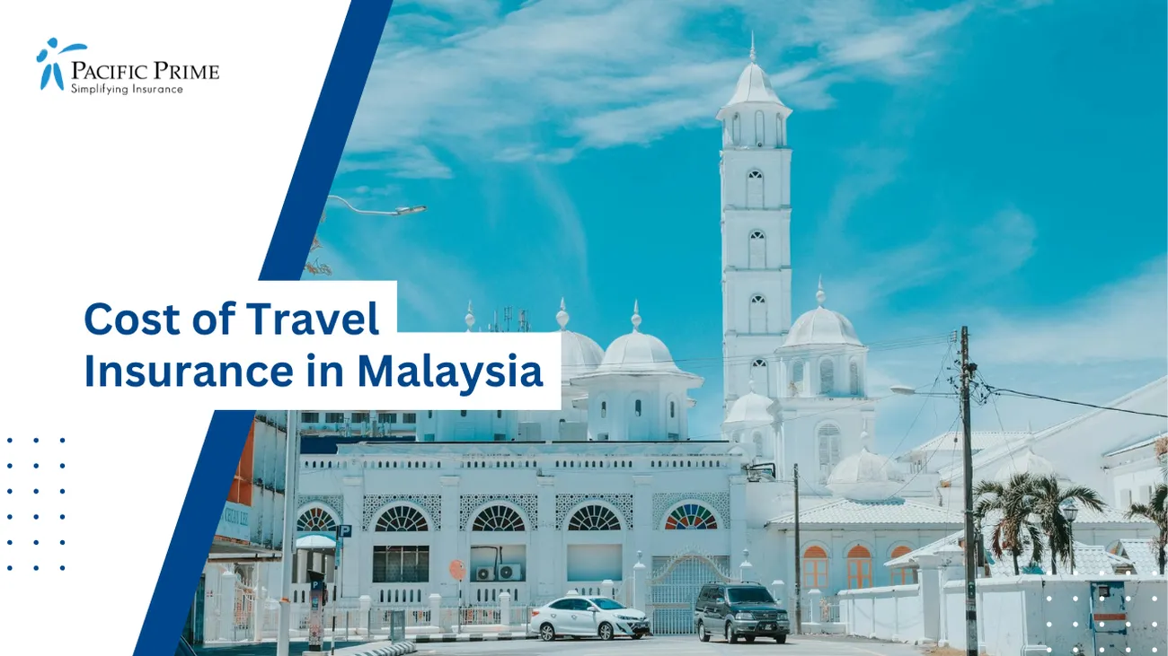 Image of Masjid Abidin Graces Kuala Terengganu's Skyline In Malaysia with text overlay of "Cost of Travel Insurance in Malaysia"