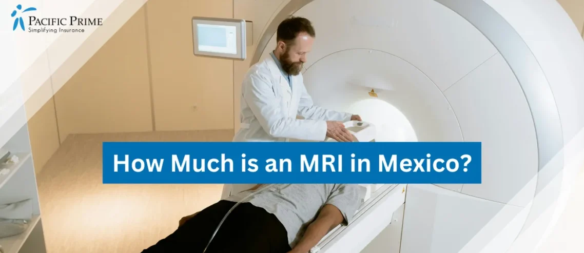 Image of Medical Worker Performing An MRI Scan On A Patient In A Clinical Setting with text overlay of "How Much is an MRI in Mexico?"