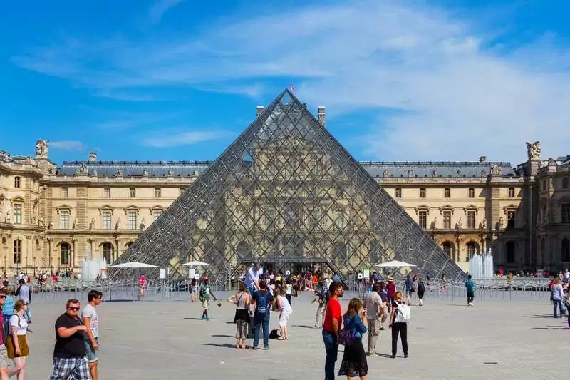 Modern Louvre Pyramid View