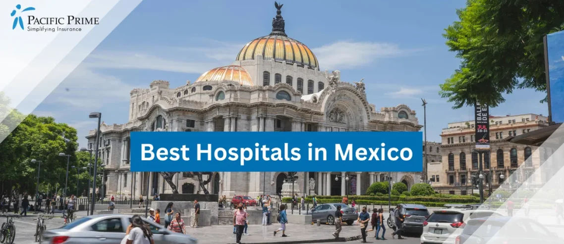 Image of Palacio De Bellas Artes In Mexico City, Mexico with text overlay of "Best Hospitals in Mexico"
