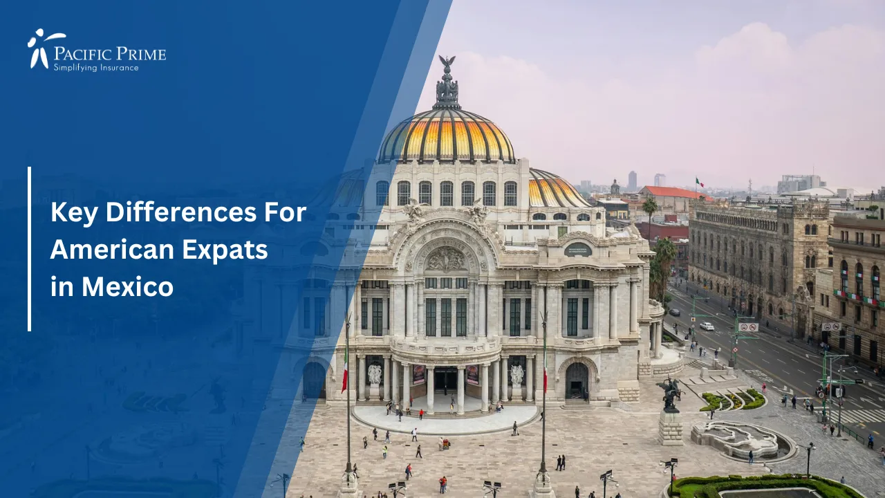 Image of Palacio De Bellas Artes Landmark In The Heart Of Mexico City with text overlay of "Key Differences For American Expats in Mexico"
