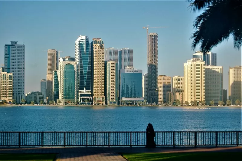 Person on Bridge in Sharjah, UAE