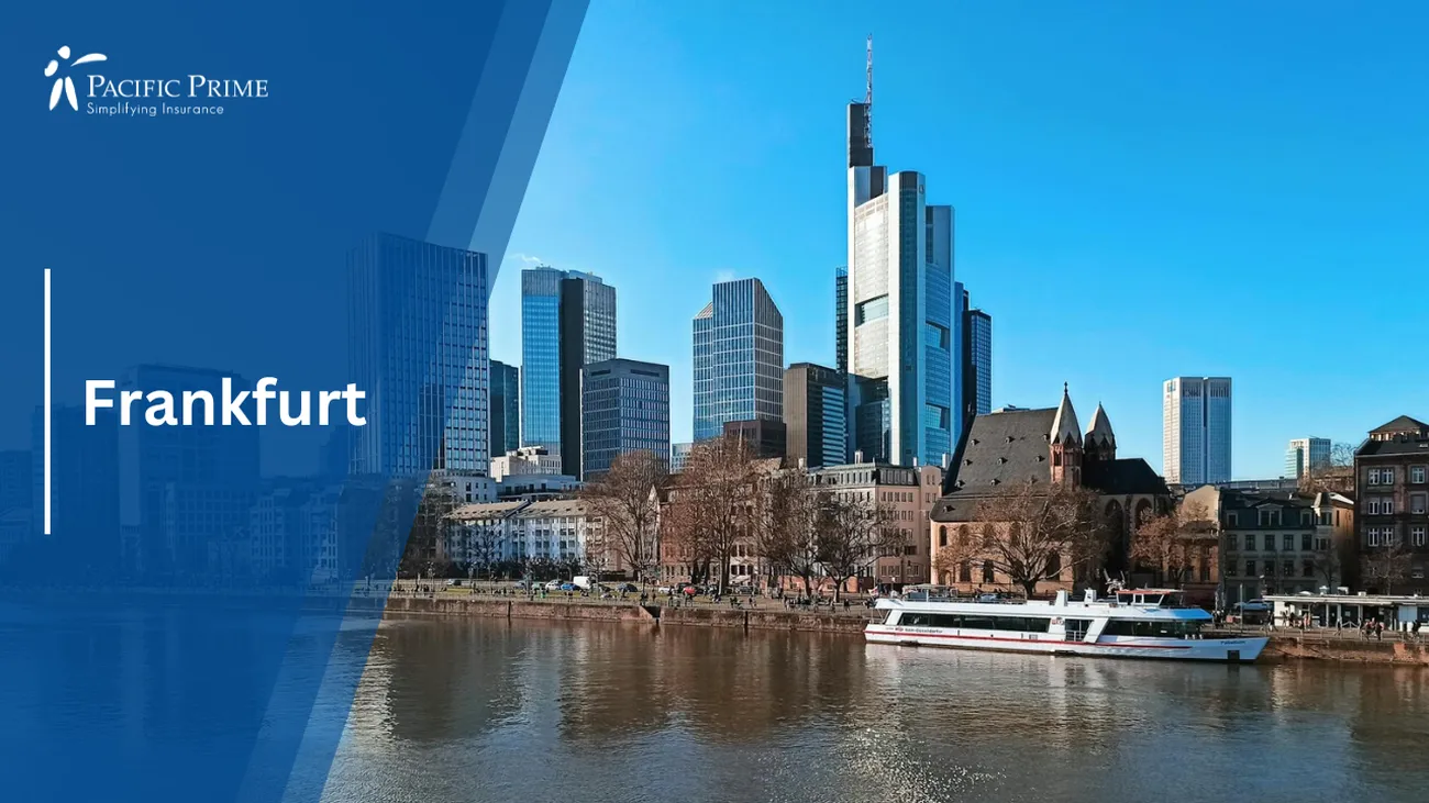 Image of Picturesque Frankfurt City View With A Scenic Riverfront with text overlay of "Frankfurt"