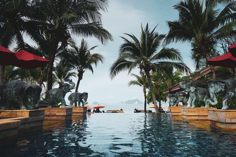 Relaxing Oasis: Thai Pool In Krabi, Thailand