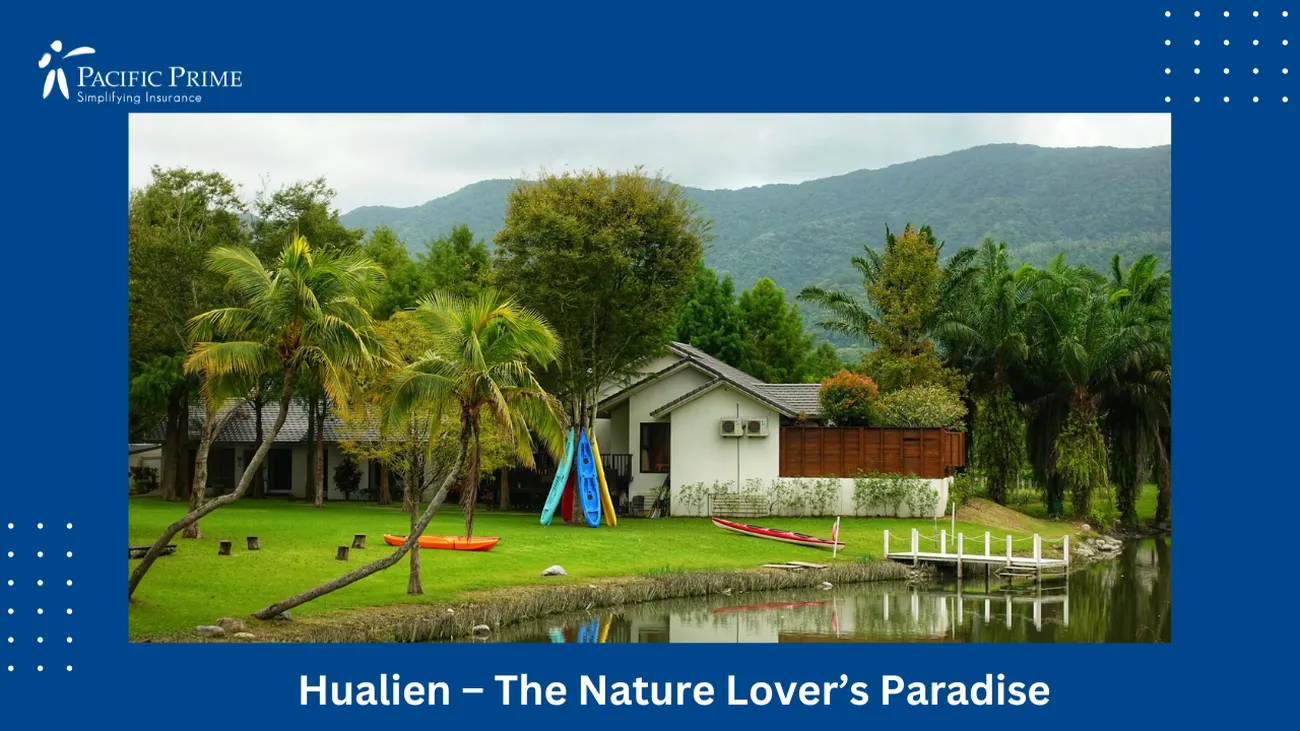 Image of Scenic Riverside Cottage In Hualien County, Taiwan with text overlay of "Hualien – The Nature Lover’s Paradise"