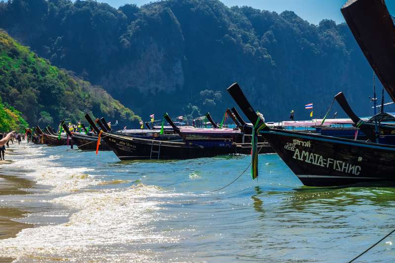 Setting Sail at Ao Nang Beach, Krabi, Thailand